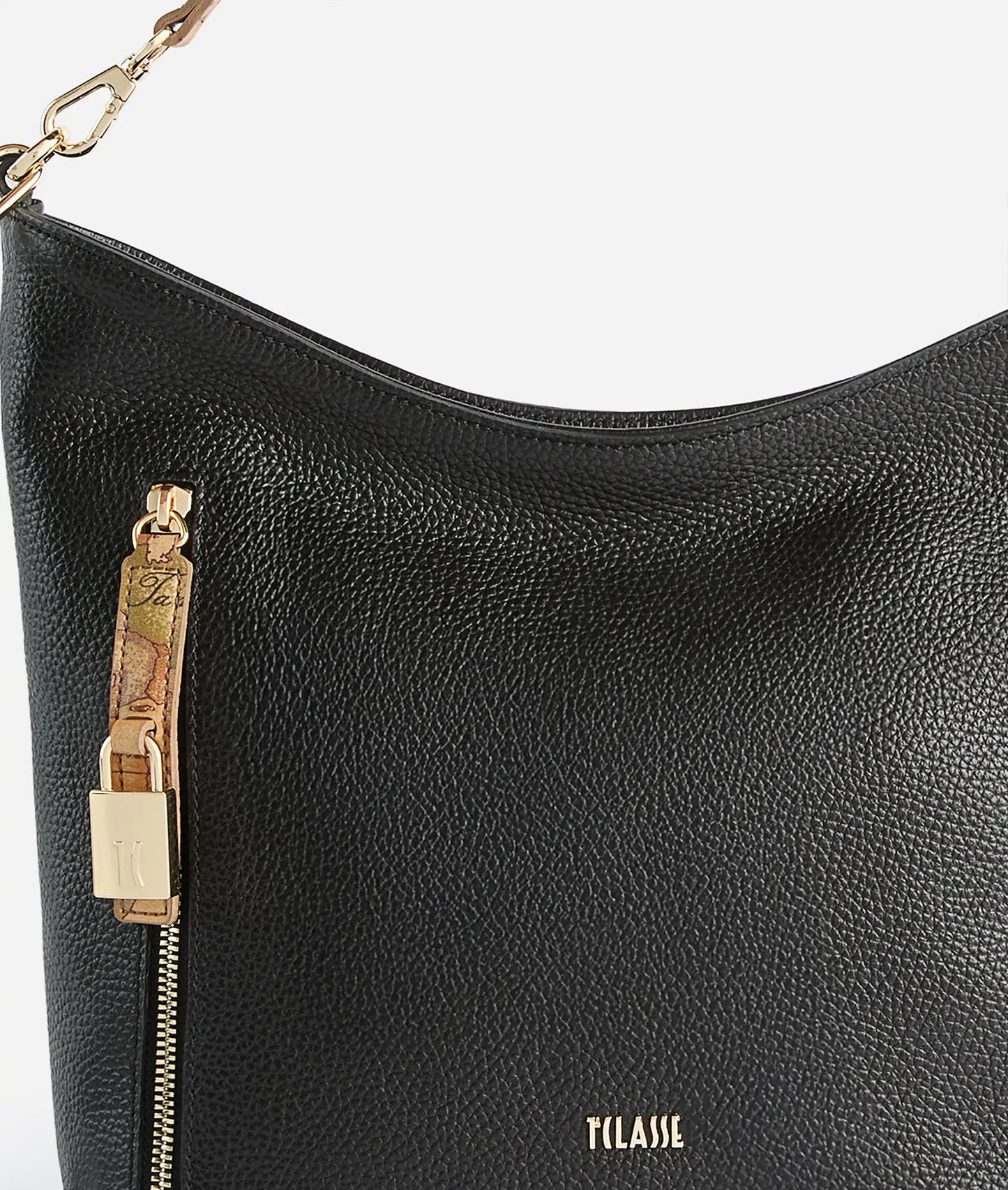 Borsa donna a sacca in pelle nera - Mysteru Bag - Alviero Martini Prima Classe