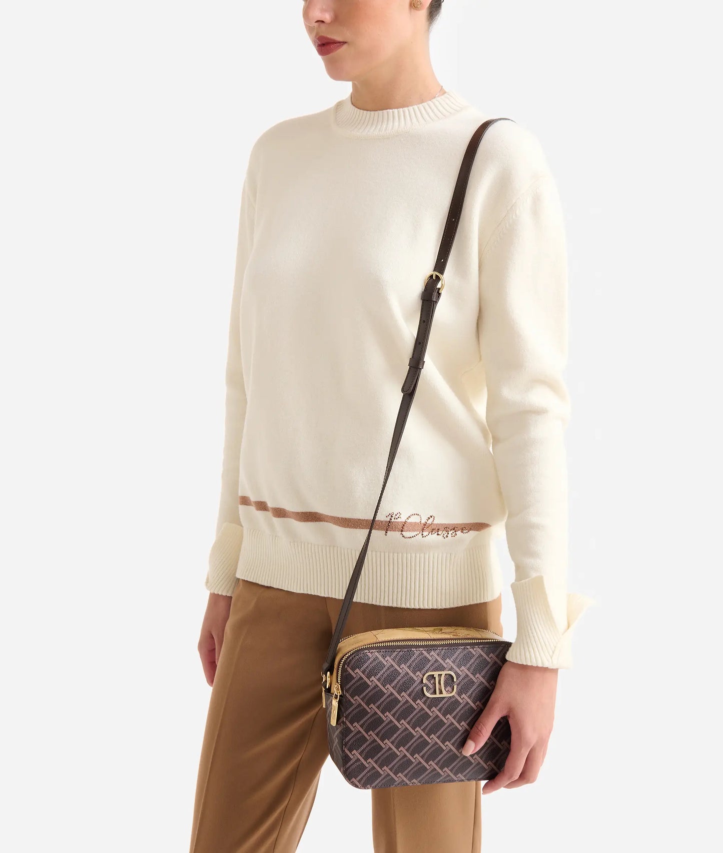 Tracollina reporter in tessuto Monogram 1C - Skye Bag - Alviero Martini Prima Classe