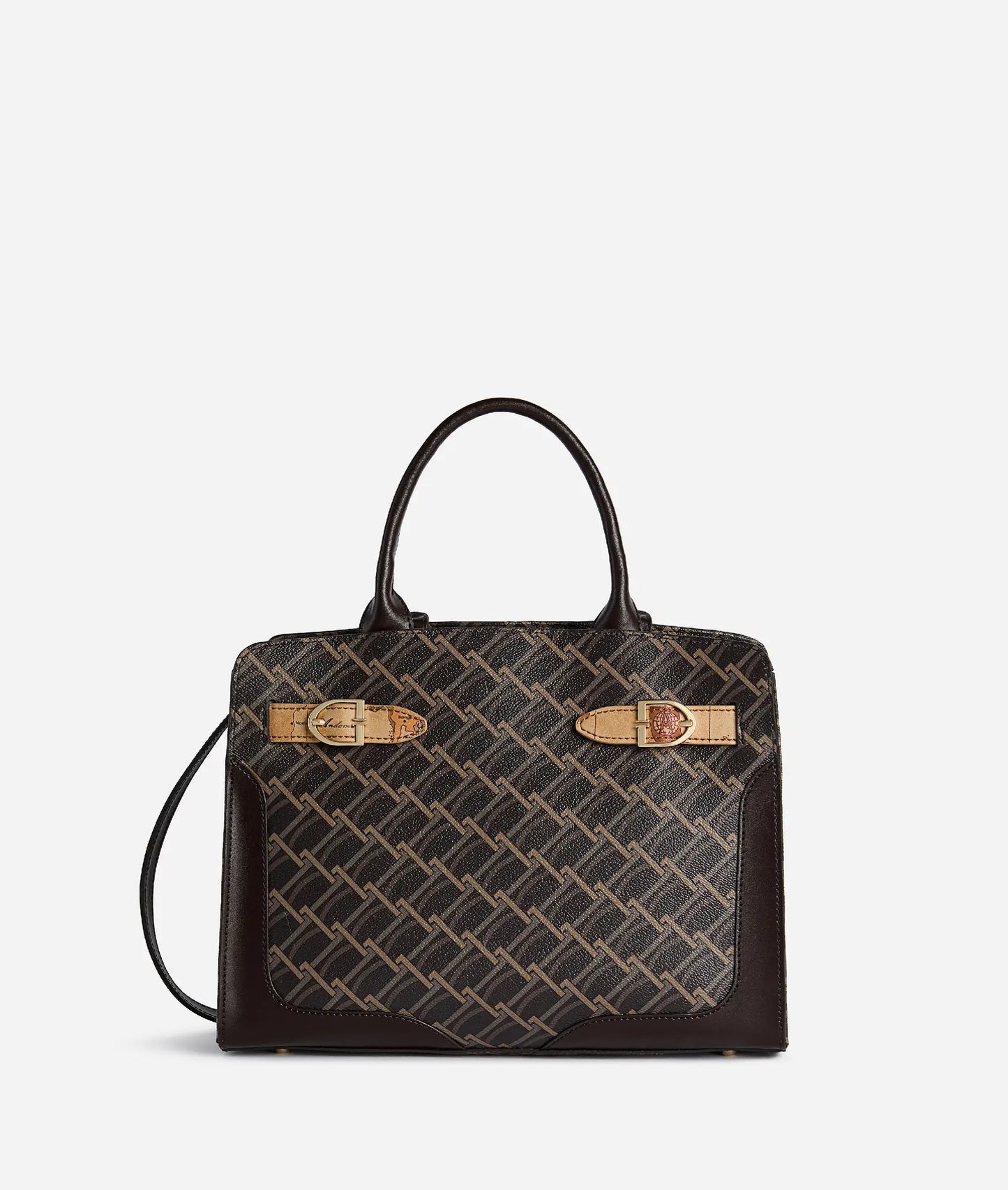 Borsa a mano con tracolla in tessuto Monogram 1C - Valley Monogram - Alviero Martini Prima Classe