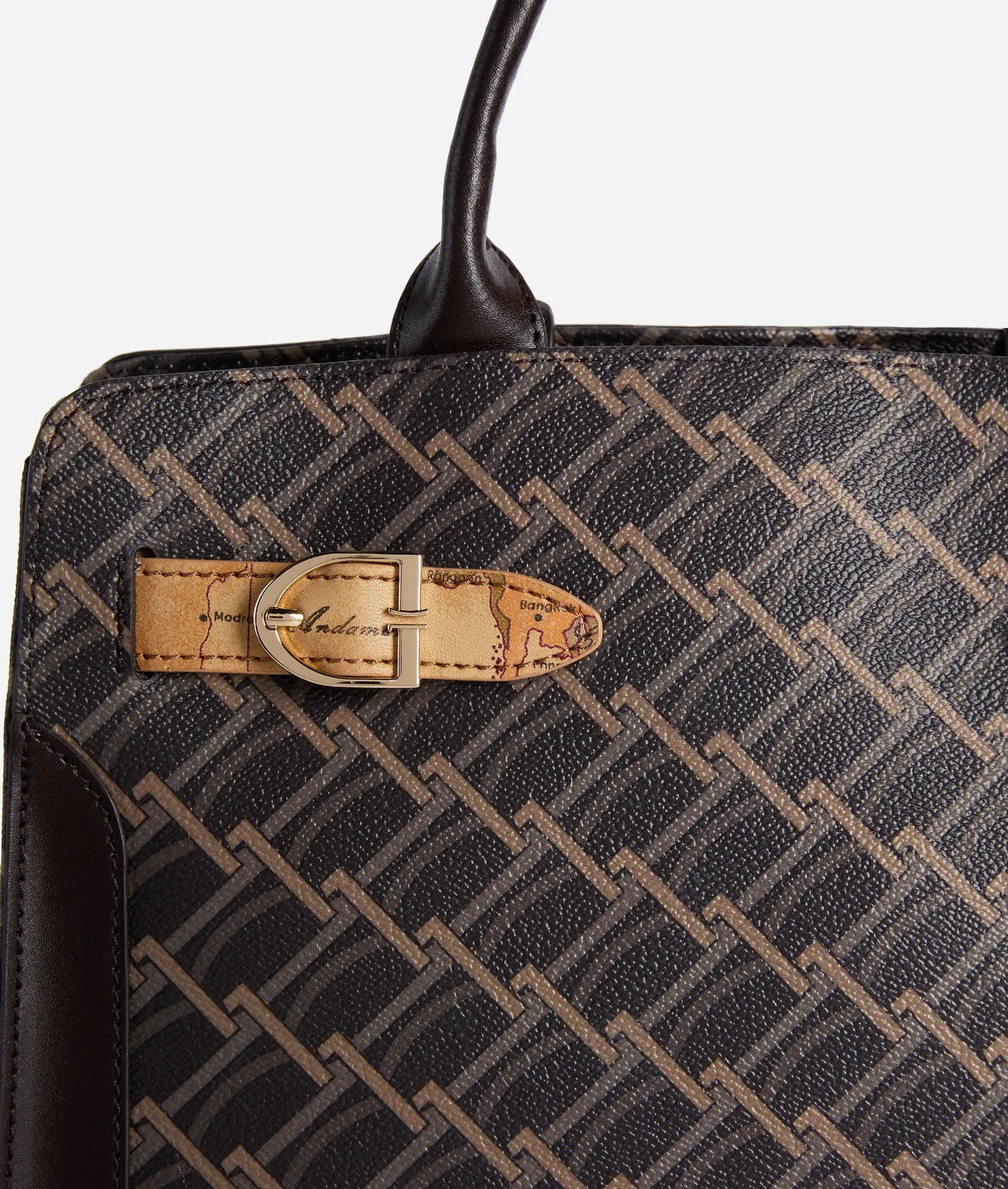 Borsa a mano con tracolla in tessuto Monogram 1C - Valley Monogram - Alviero Martini Prima Classe