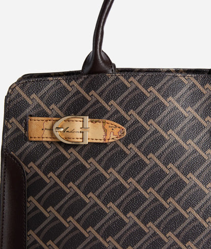 Borsa a mano con tracolla in tessuto Monogram 1C - Valley Monogram - Alviero Martini Prima Classe
