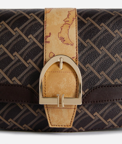 Borsa a tracolla  piccola in tessuto Monogram 1C  - Valley Monogram - Alviero Martini Prima Classe