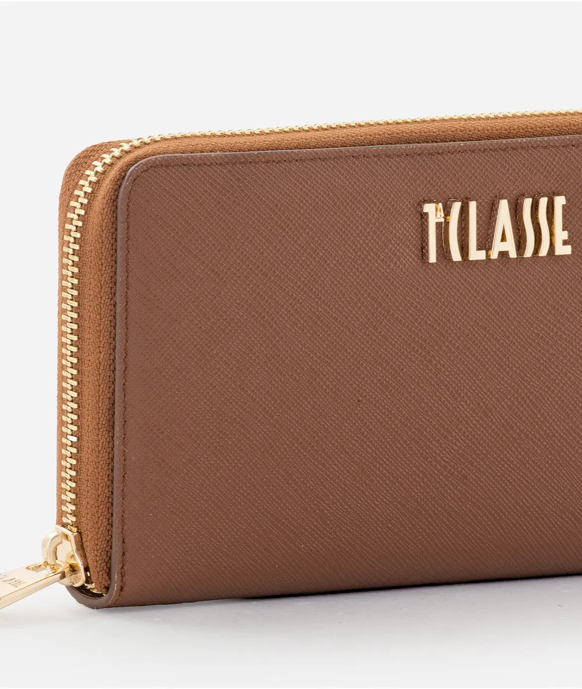 Portafoglio zip around in tessuto goffrato stampa saffiano- Windy City -  Castagna - Alviero Martini Prima Classe v