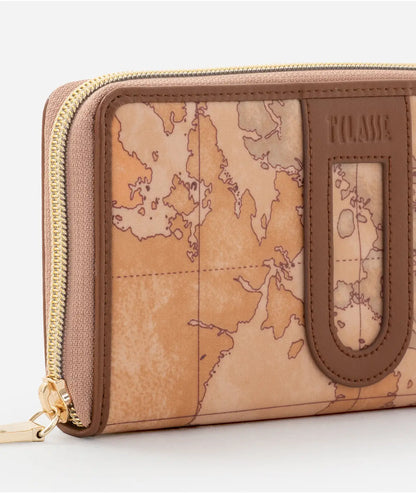 Portafoglio zip around in tessuto soft stampa Geo Classic - Highland Soft - Alviero Martini Prima Classe