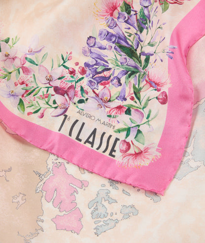 Foulard in seta stampa Fiori Australiani 90x90 - Alviero Martini Prima Classe