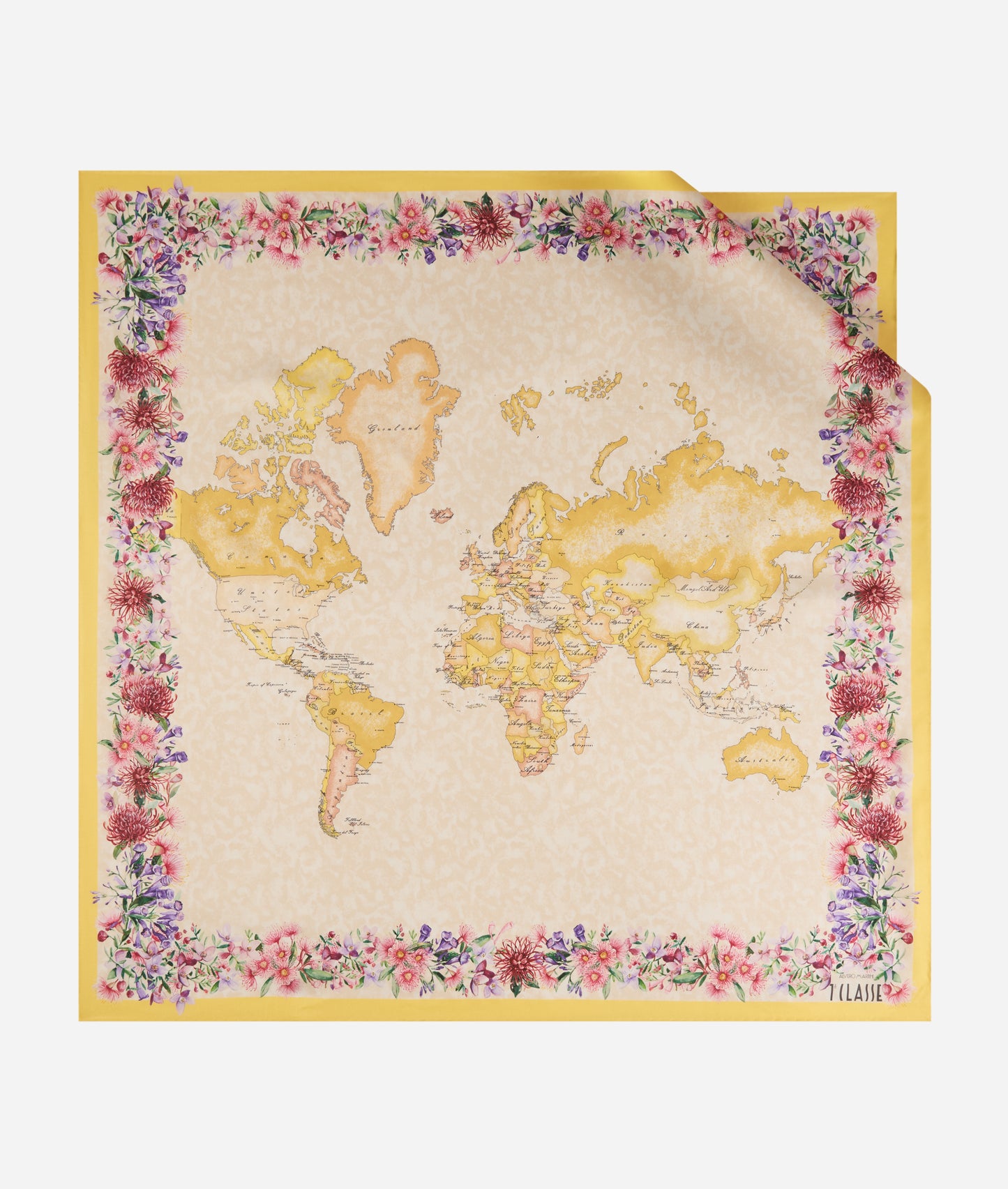 Foulard in seta stampa Fiori Australiani 90x90 - Alviero Martini Prima Classe
