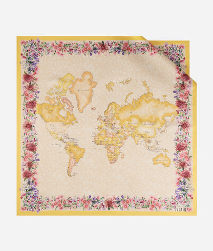 Foulard in seta stampa Fiori Australiani 90x90 - Alviero Martini Prima Classe