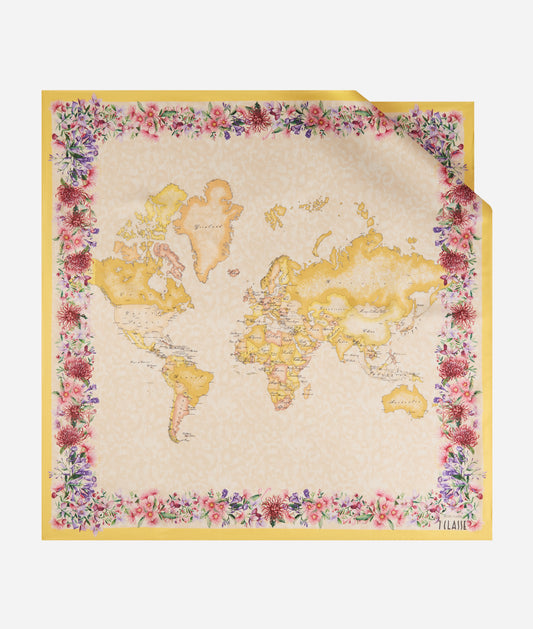 Foulard in seta stampa Fiori Australiani 90x90 - Alviero Martini Prima Classe