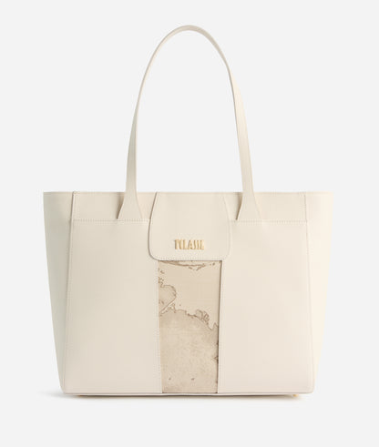 Borsa shopper grande Avorio - Bloom City Safari - Alviero Martini Prima Classe