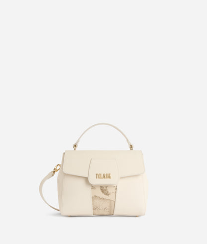 Borsa a mano con patta Avorio -Bloom City Safari - Alviero Martini Prima Classe