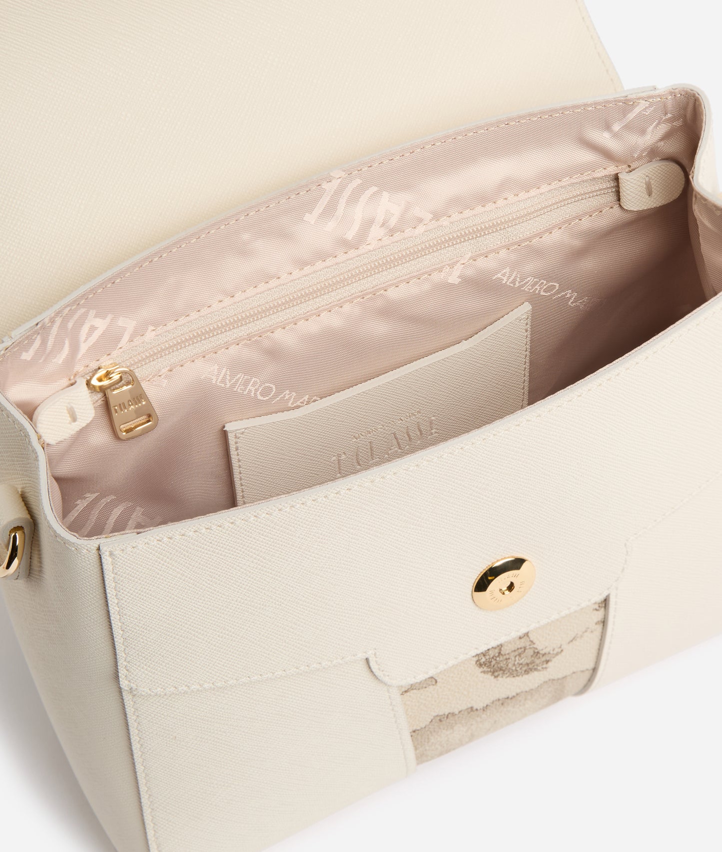 Borsa a mano con patta Avorio -Bloom City Safari - Alviero Martini Prima Classe