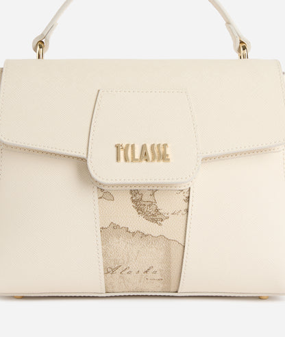 Borsa a mano con patta Avorio -Bloom City Safari - Alviero Martini Prima Classe