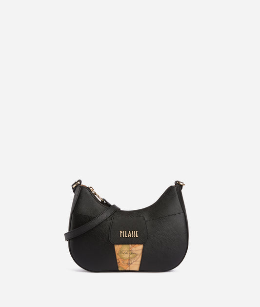 Borsa a tracolla mezza luna small Nero - Bloom City - Alviero Martini Prima Classe