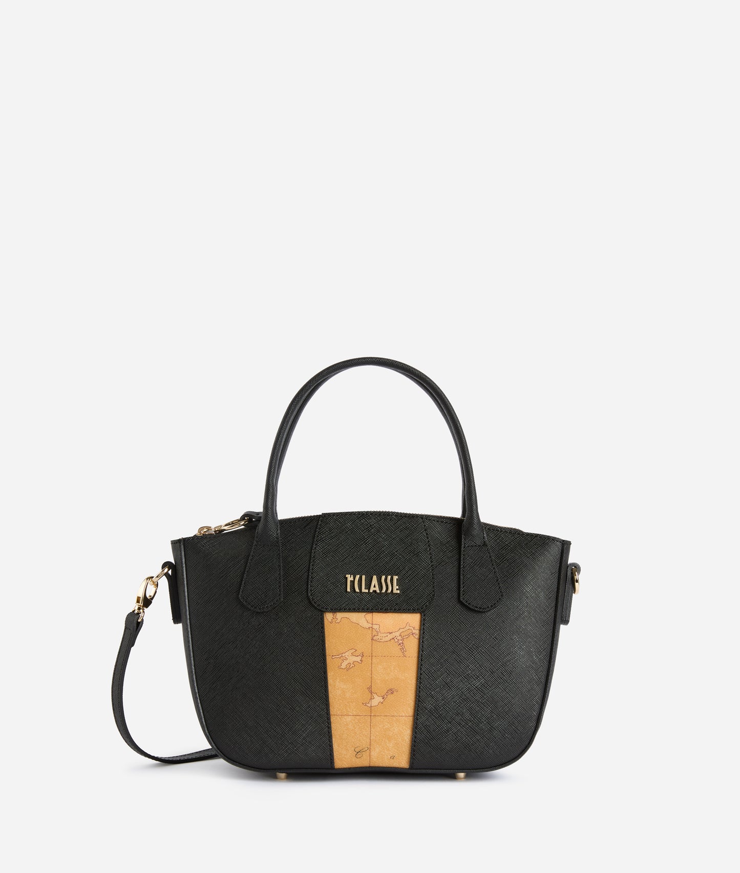 Borsa a Bauletto small nero con  tracolla removibile- Bloom City - Alviero Martini Prima Classe