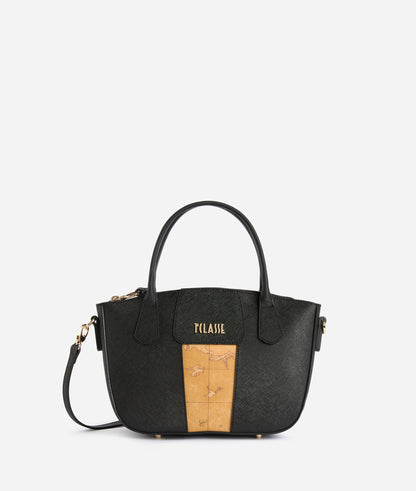 Borsa a Bauletto small nero con  tracolla removibile- Bloom City - Alviero Martini Prima Classe