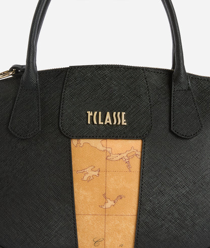 Borsa a Bauletto small nero con  tracolla removibile- Bloom City - Alviero Martini Prima Classe