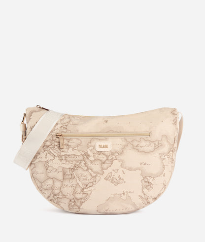 Tracolla a mezzaluna Grande in tessuto soft Rafia Geo Safari Soft Petals -Alviero Martini Prima Classe