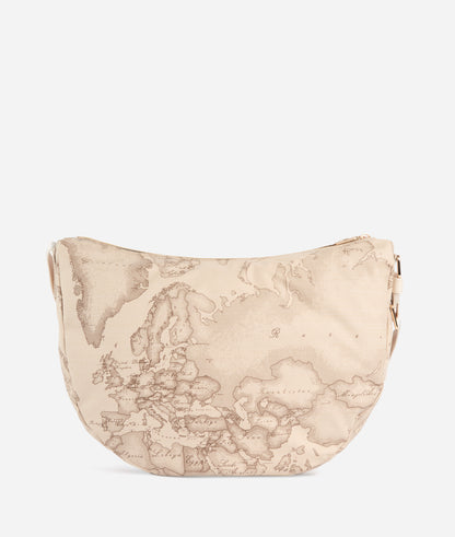 Tracolla a mezzaluna Grande in tessuto soft Rafia Geo Safari Soft Petals -Alviero Martini Prima Classe