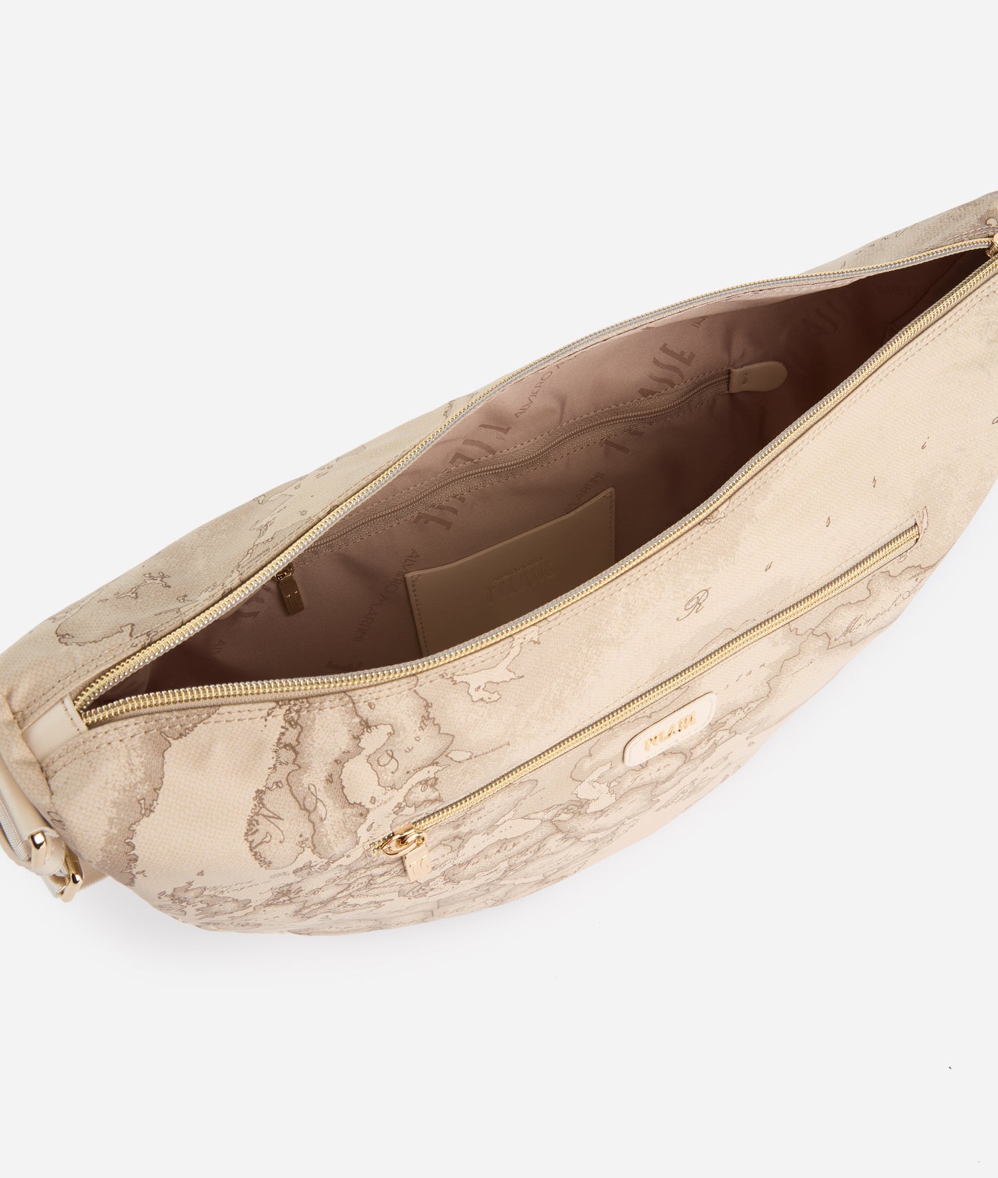 Tracolla a mezzaluna Grande in tessuto soft Rafia Geo Safari Soft Petals -Alviero Martini Prima Classe