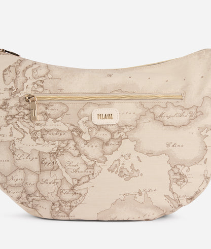 Tracolla a mezzaluna Grande in tessuto soft Rafia Geo Safari Soft Petals -Alviero Martini Prima Classe