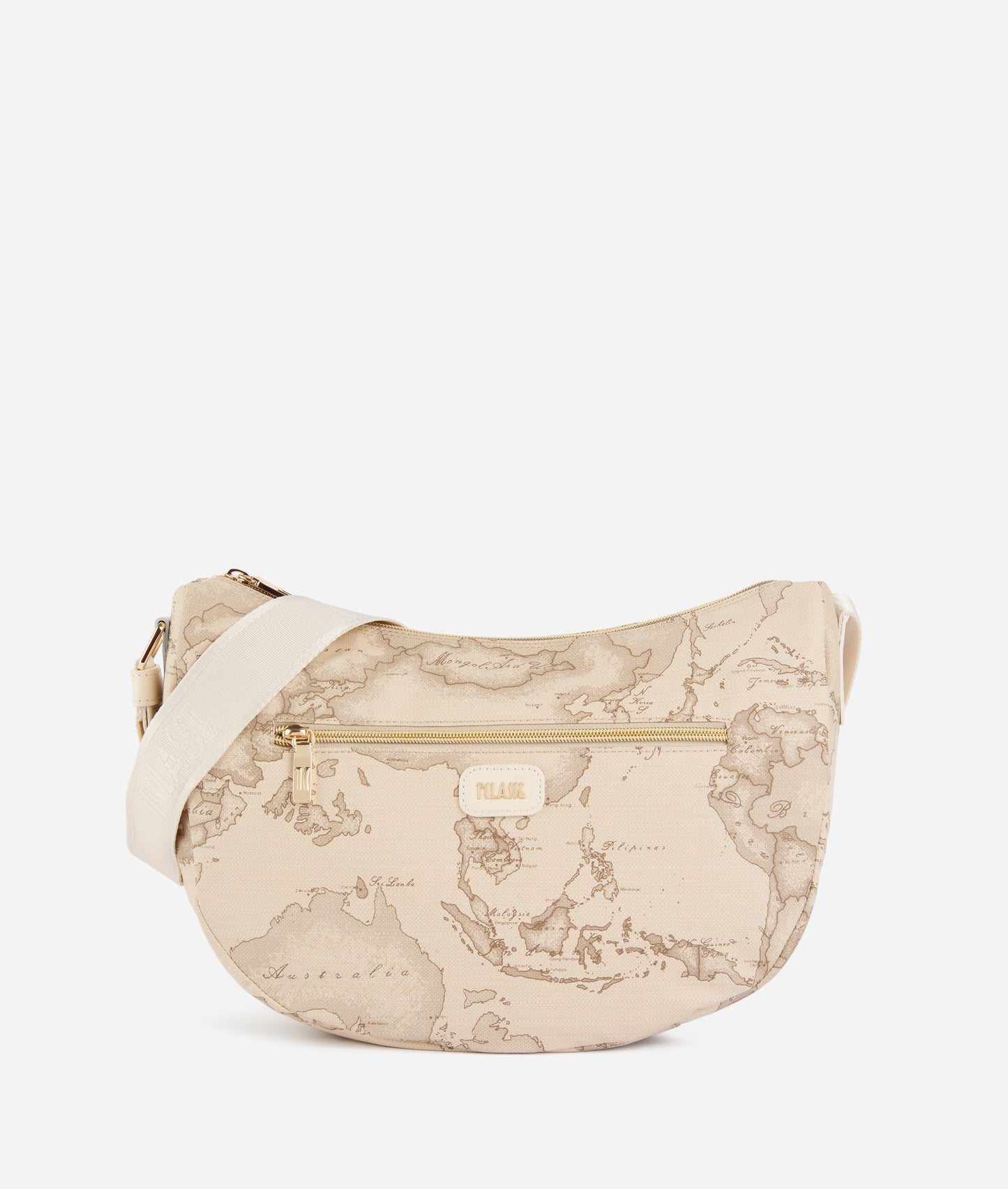 Tracolla a mezzaluna media in tessuto soft Rafia Geo Safari Soft Petals -Alviero Martini Prima Classe