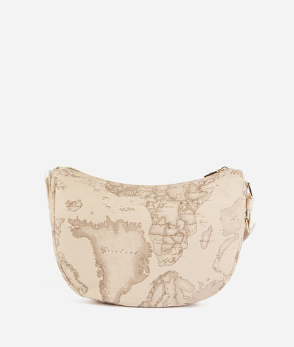 Tracolla a mezzaluna media in tessuto soft Rafia Geo Safari Soft Petals -Alviero Martini Prima Classe