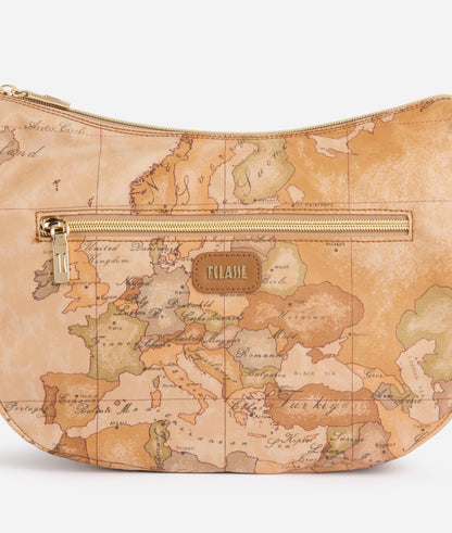 Tracolla a mezzaluna Grande in tessuto soft Cuoio Geo Classic Soft Petals - Alviero Martini Prima Classe