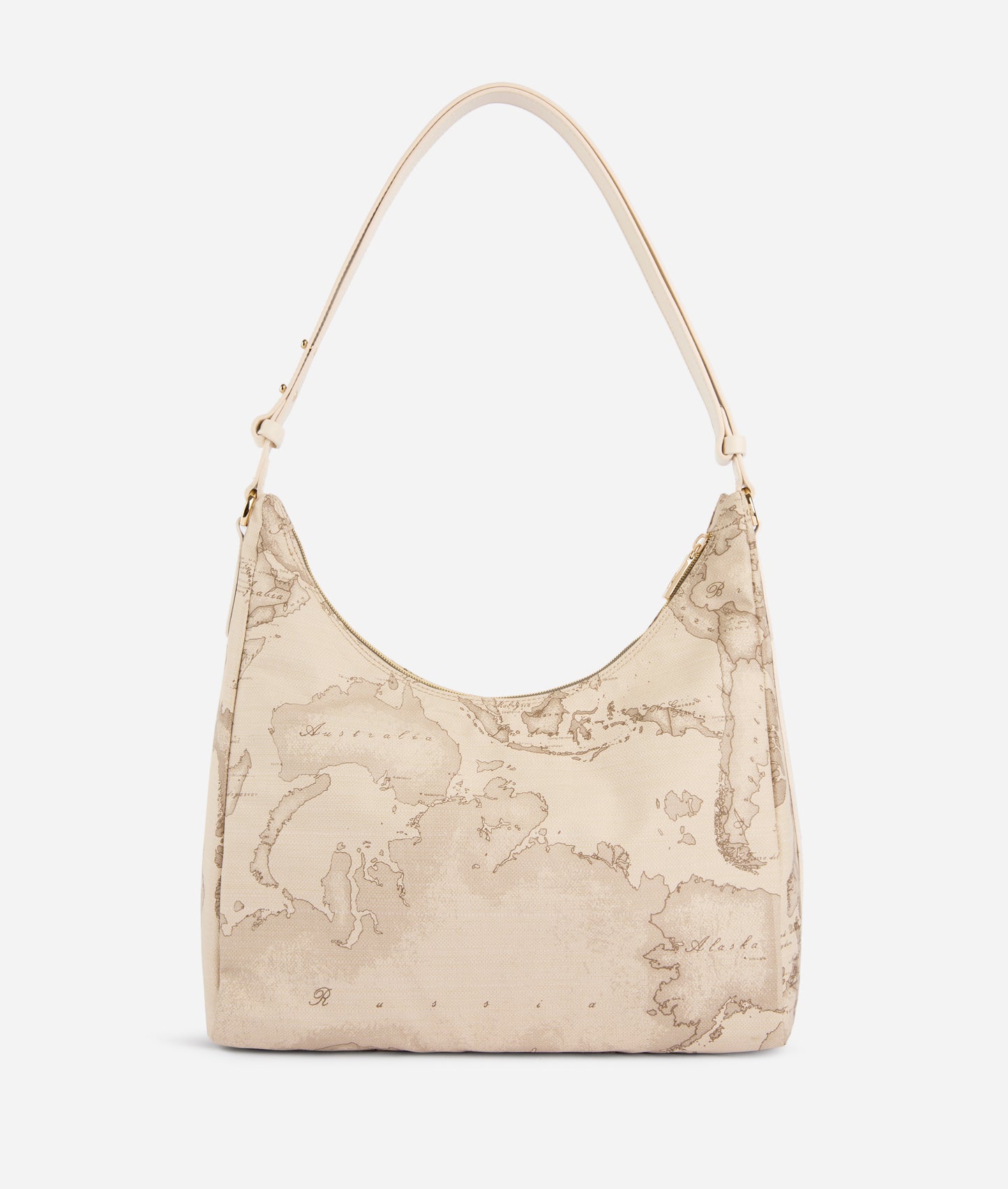 Borsa sottospalla in tessuto soft stampa Geo Safari Rafia - Soft Petals - Alviero Martini Prima Classe