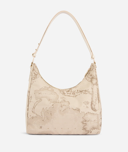 Borsa sottospalla in tessuto soft stampa Geo Safari Rafia - Soft Petals - Alviero Martini Prima Classe