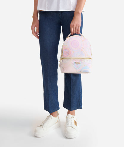 Zaino in tessuto goffrato stampa Geo Dots Art - Alviero Martini Prima Classe