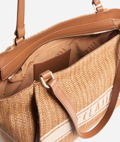 Borsa shopping in tessuto effetto rafia - Rafia Coast - Alviero Martini Prima Classe
