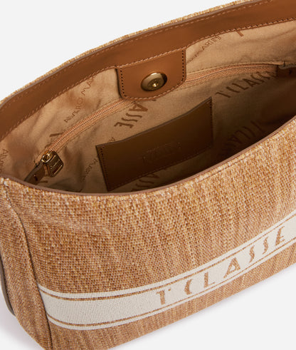 Borsa sottospalla in tessuto effetto rafia - Rafia Coast - Alviero Martini Prima Classe