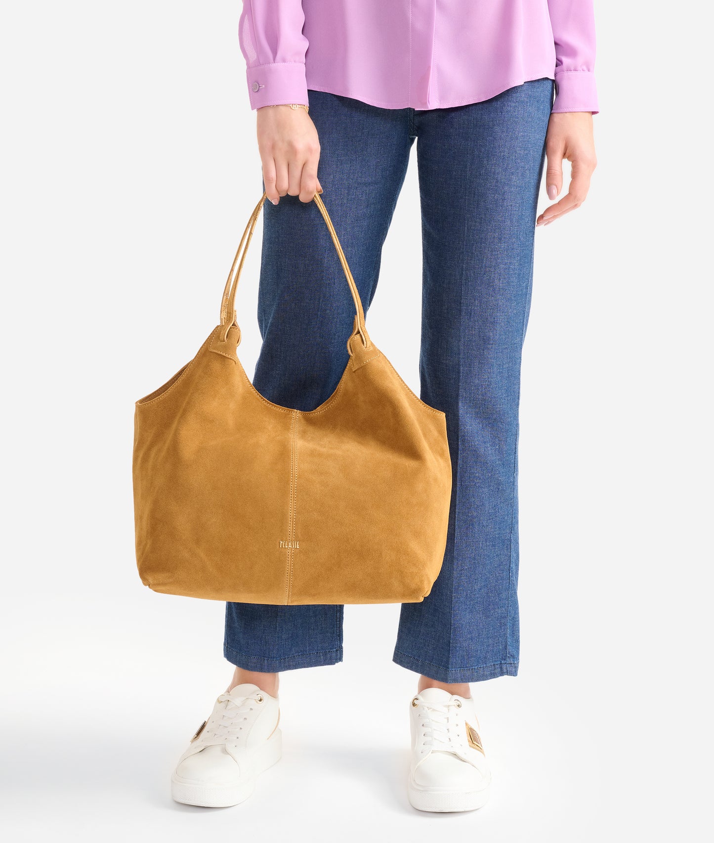 Borsa sottospalla in pelle scamosciata Rame - Tribal Leather - Alviero MartiniPrima Classe