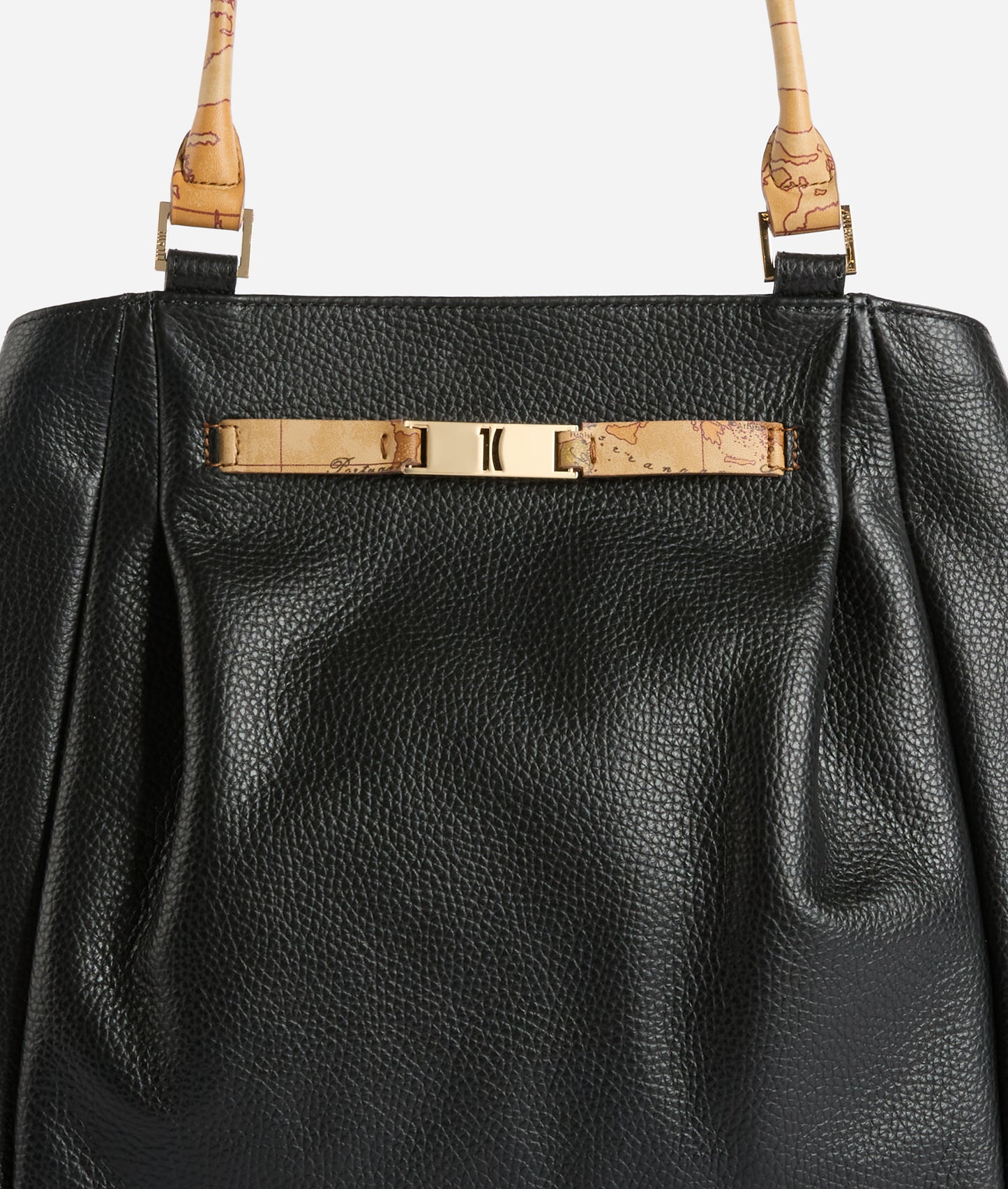 Borsa shopping grande in pelle granata Nero - Country Bag - Alviero Martini Prima Classe