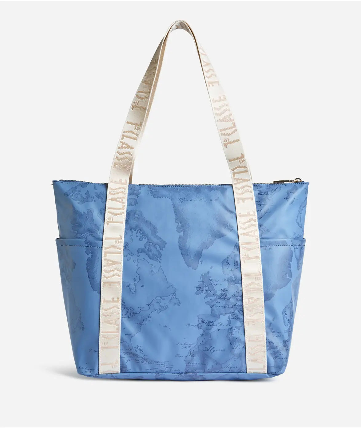 Borsa shopping ripiegabile in tessuto soft stampa Geo Color Jeans