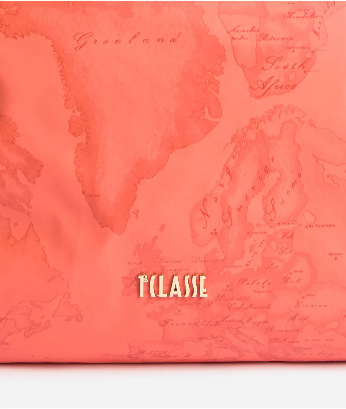 Borsa sottospalla in tessuto soft stampa Geo Color Aragosta
