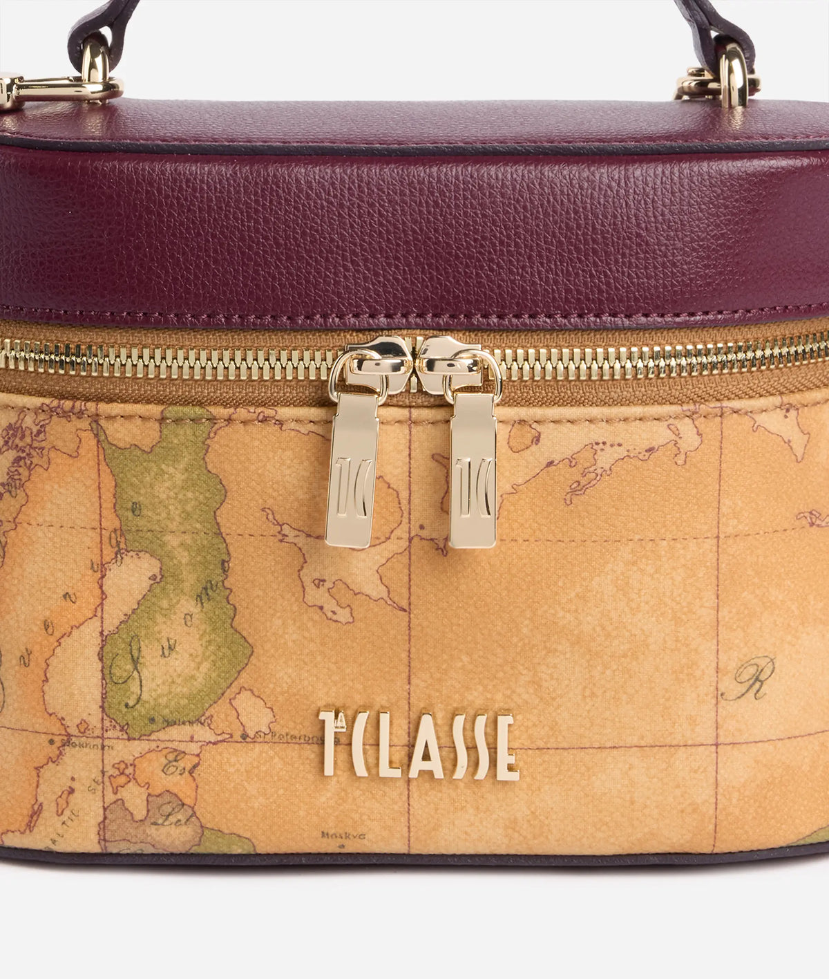 Borsa a tracolla Treasure Bag tracollina vanity Geo Classic e Burgundy - Alviero Martini Prima Classe