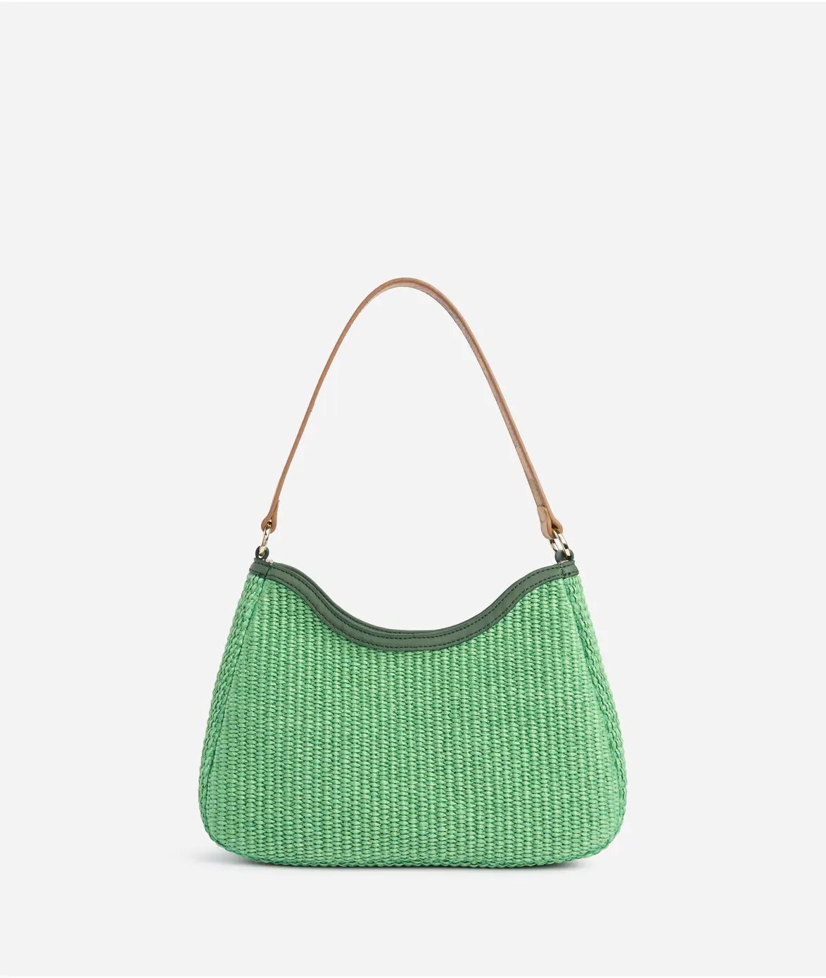 Borsa sottospalla in rafia intrecciata verde - Sunny Rafia - Alviero Martini Prima Classe