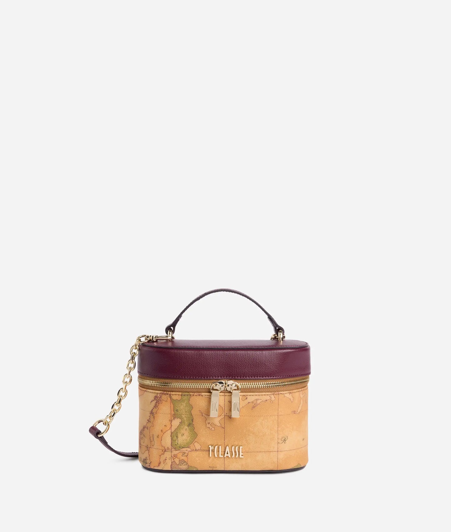 Borsa a tracolla Treasure Bag tracollina vanity Geo Classic e Burgundy - Alviero Martini Prima Classe