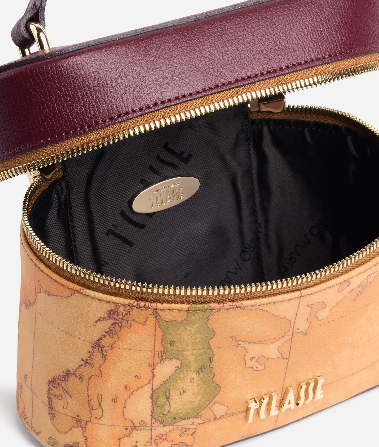 Borsa a tracolla Treasure Bag tracollina vanity Geo Classic e Burgundy - Alviero Martini Prima Classe
