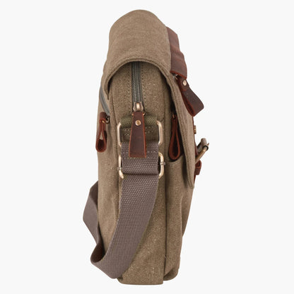 Borsa a tracolla uomo in tessuto compatta linea Canvas Aeronautica Militare