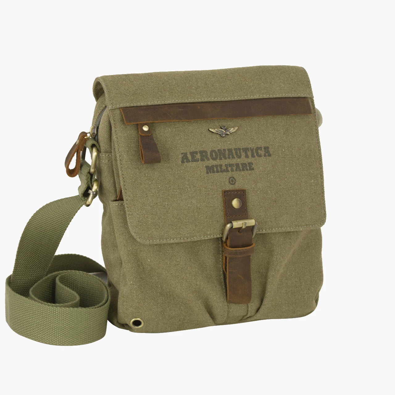 Borsa a tracolla uomo in tessuto compatta linea Canvas Aeronautica Militare