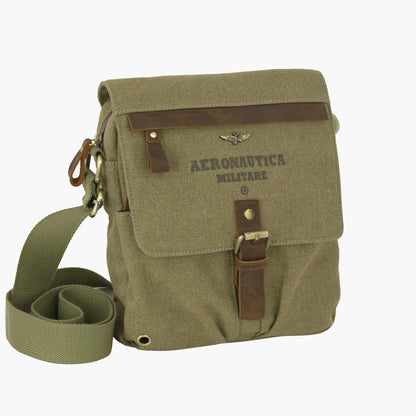 Borsa a tracolla uomo in tessuto compatta linea Canvas Aeronautica Militare
