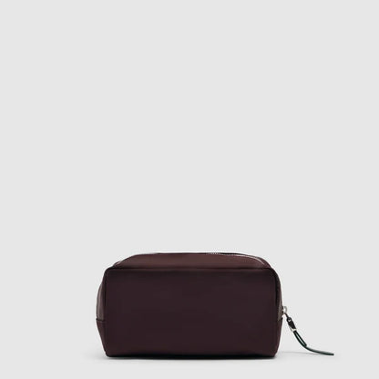 Beauty case piccolo in tessuto riciclato e pelle - Piquadro