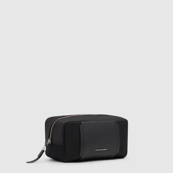 Beauty case piccolo in tessuto riciclato e pelle - Piquadro