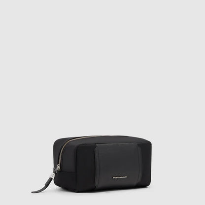 Beauty case piccolo in tessuto riciclato e pelle - Piquadro