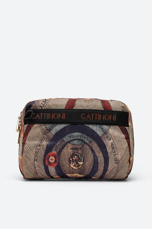 Beauty Case medio in nylon Stampa Planetarium Easy Chic Classic - Gattinoni