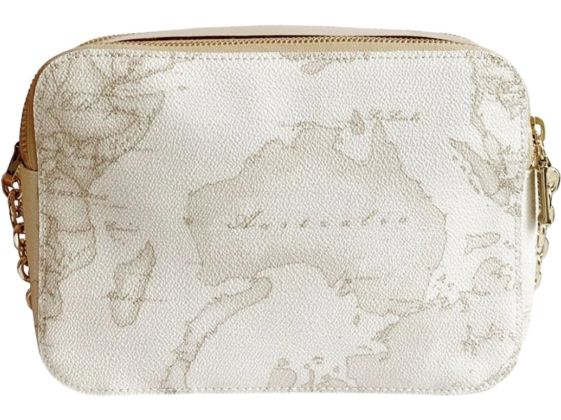 Borsa a tracolla con due cerniere - Geo White - Alviero Martini Prima Classe