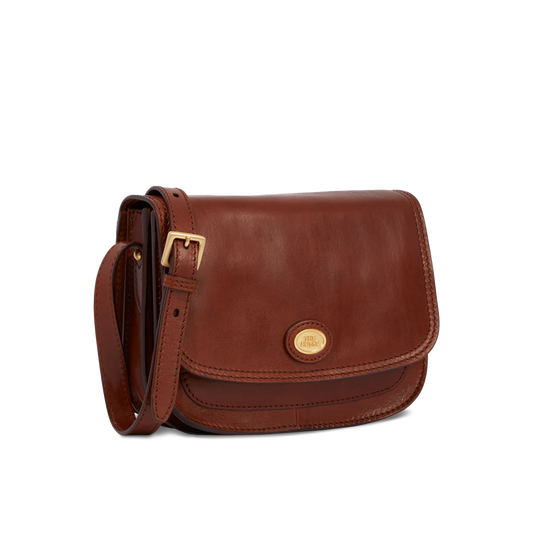 Borsa a tracolla in pelle con scomparti Story Donna The Bridge