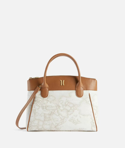 Borsa a mano con tracolla Geo White - Heritage Geo - Alviero Martini Prima Classe
